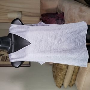 Express silver tank blouse with tie back